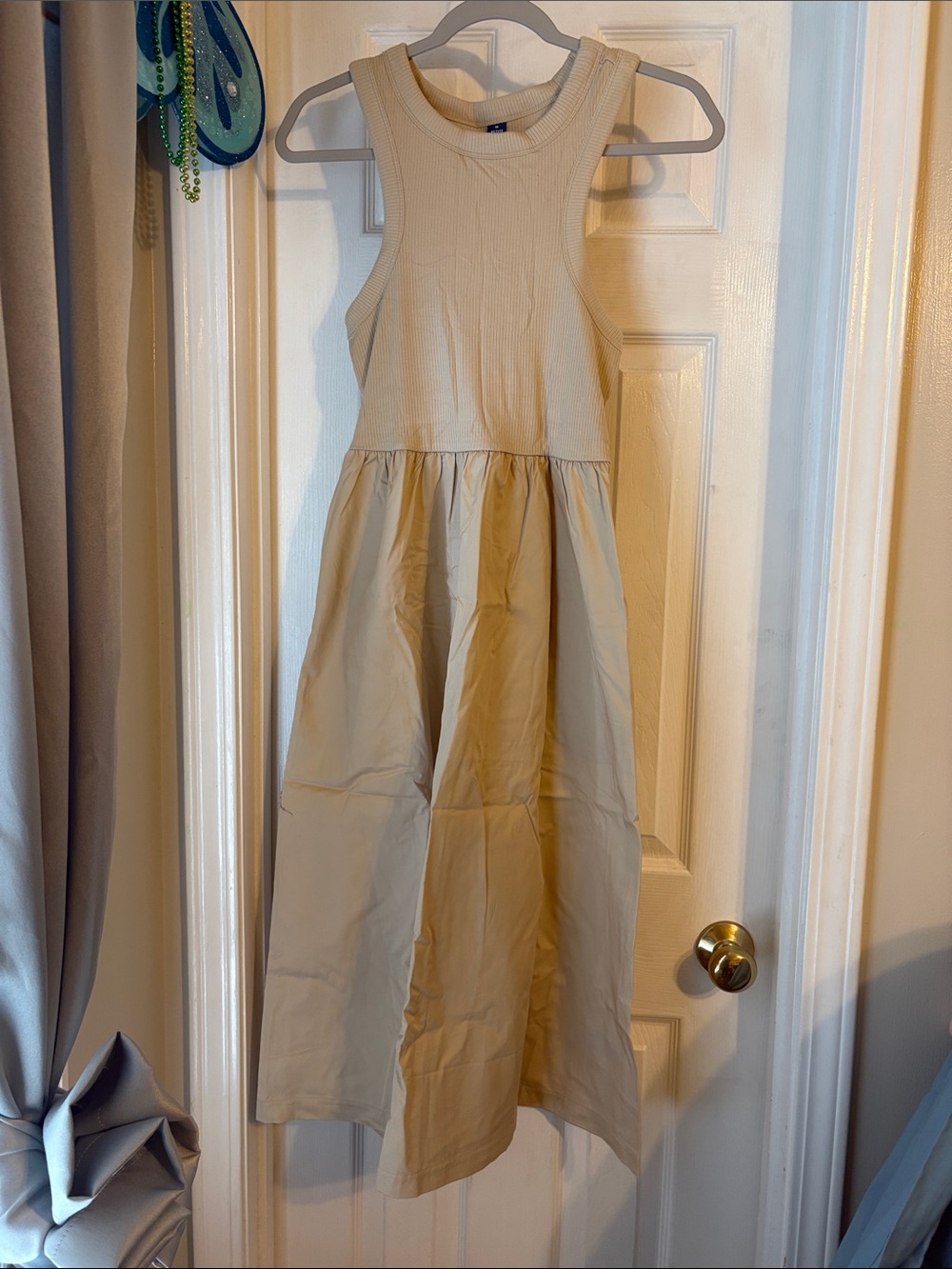 NWT Old navy mixed media midi dress with pockets and double lined tank. MP